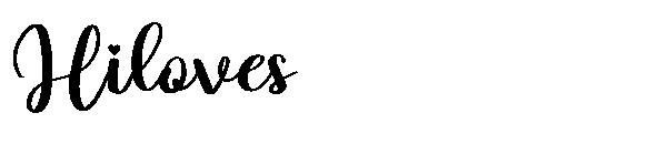 Hiloves字体
