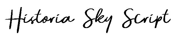 Historia Sky Script字体