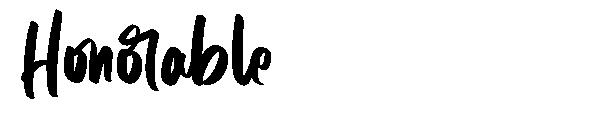 Honorable字体