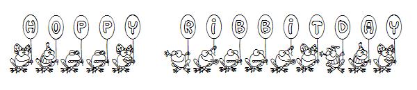 Hoppy Ribbitday字体