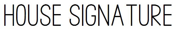 House Signature字体