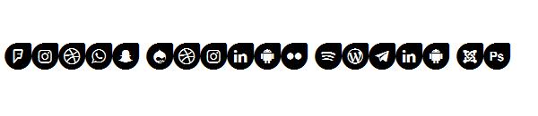 Icons Social Media 12字体