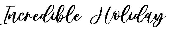 Incredible Holiday字体