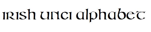 Irish Unci Alphabet字体