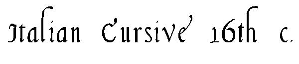 Italian Cursive 16th c.字体