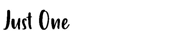 Just One字体