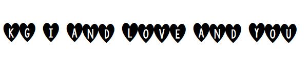 KG I And Love And You字体