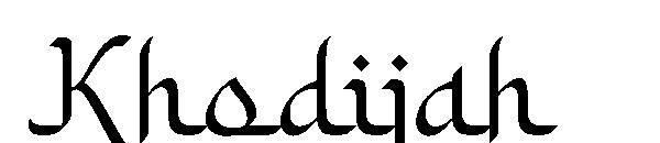 Khodijah字体