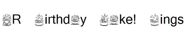 KR Birthday Cake! Dings字体