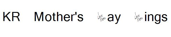 KR Mother's Day Dings字体