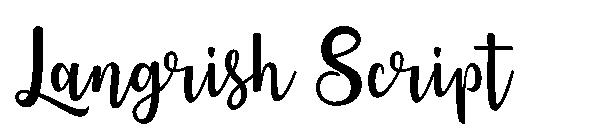 Langrish Script 字体