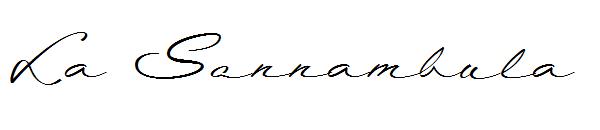 La Sonnambula字体