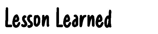 Lesson Learned字体