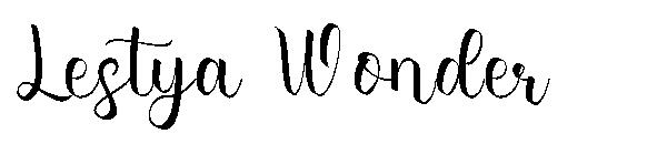 Lestya Wonder字体