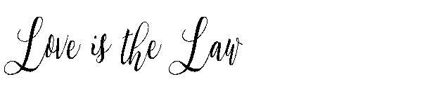 Love is the Law字体