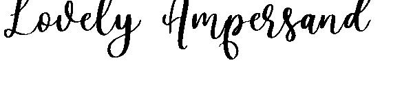 Lovely Ampersand字体