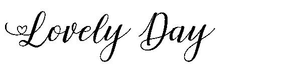 Lovely Day字体