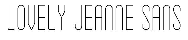 Lovely Jeanne Sans字体