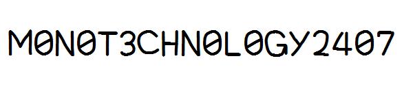 M0N0T3CHN0L0GY2407字体