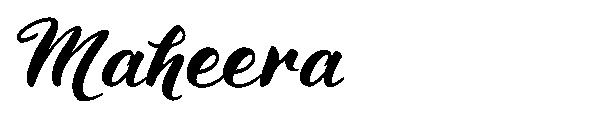 Maheera字体