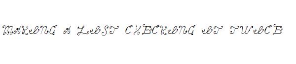 Making a List Checking it Twice字体