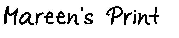 Mareen's Print字体