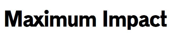 Maximum Impact字体