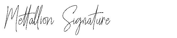 Mettallion Signature字体