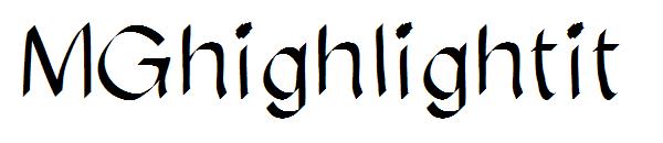 MGhighlightit字体