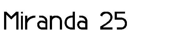 Miranda 25字体