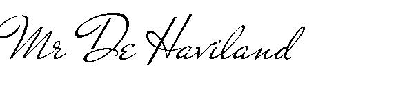 Mr De Haviland字体