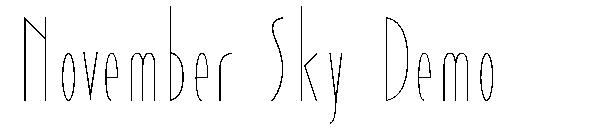 November Sky Demo字体