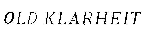 Old Klarheit字体