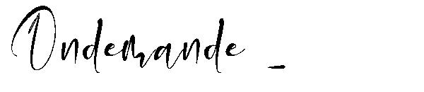 Ondemande _字体