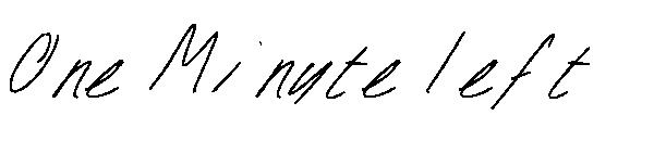 One Minute left字体