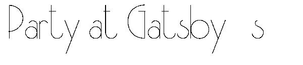 Party at Gatsby's字体