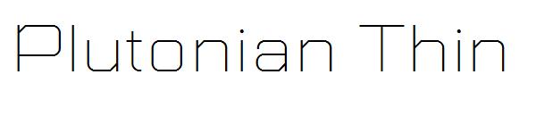 Plutonian Thin字体