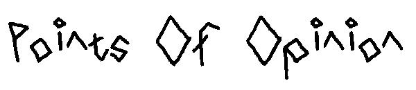 Points Of Opinion字体