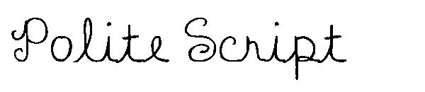 Polite Script字体