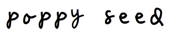 poppy seed字体