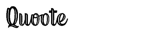 Quoote字体