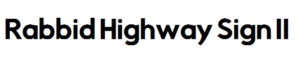 Rabbid Highway Sign II字体