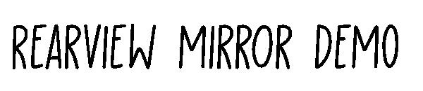 Rearview Mirror DEMO字体