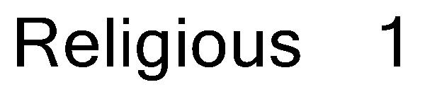 Religious  1字体
