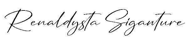 Renaldysta Siganture字体