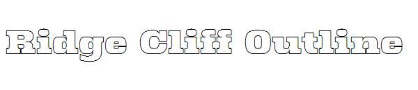 Ridge Cliff Outline字体