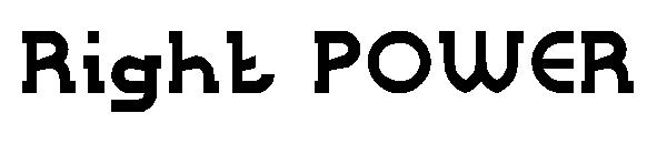 Right POWER字体