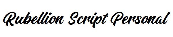 Rubellion Script Personal字体