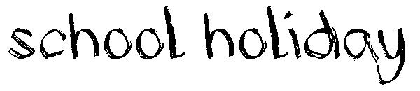 School Holiday字体
