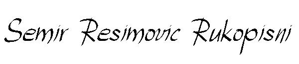 Semir Resimovic Rukopisni字体